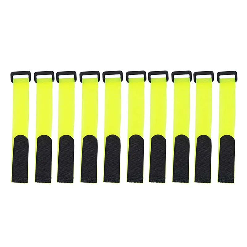 Fishing rod straps in use, keeping fishing rods compact and organized for transport