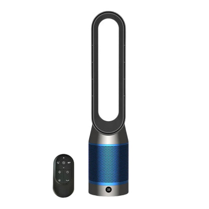 "Termoventilatore purificatore aria UV con telecomando, design moderno, perfetto per clima ideale e aria pulita in casa."