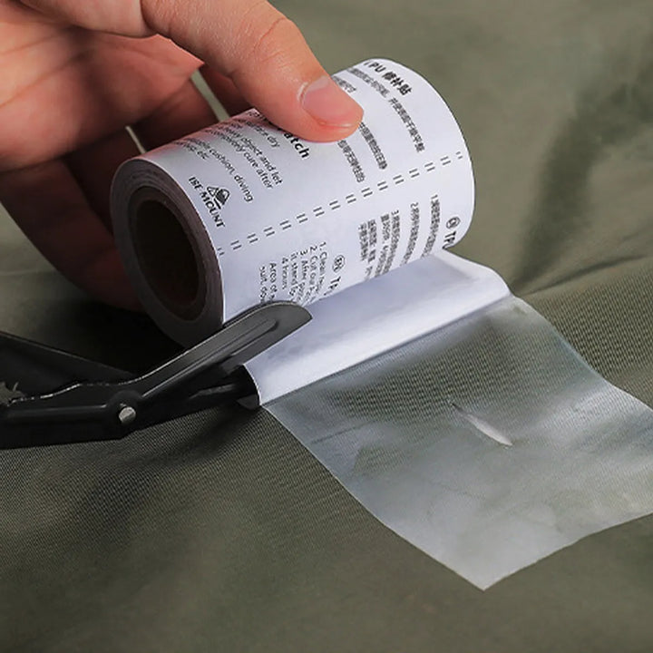 Waterproof TPU adhesive patch roll, essential gear repair for tents, jackets & outdoor equipment