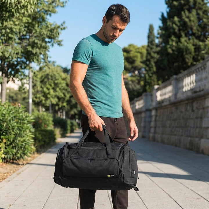 TravelPort unisex lightweight duffel bag with multiple compartments for easy packing & travel.