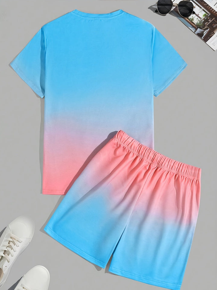 Men's comfortable CoolFlex summer t-shirt and shorts set, ideal for loungewear or sporty activities.
