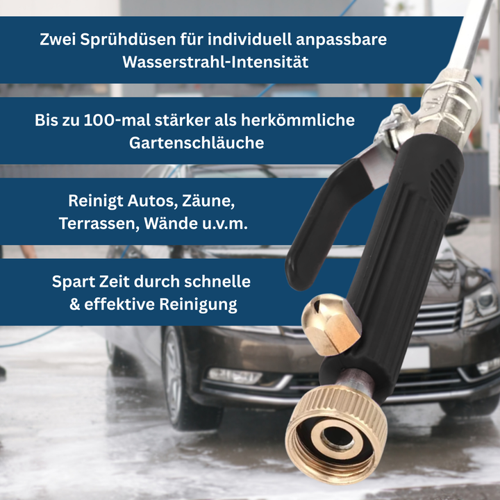High pressure turbo washer for garden hoses, perfect for patio cleaning and home improvement tasks