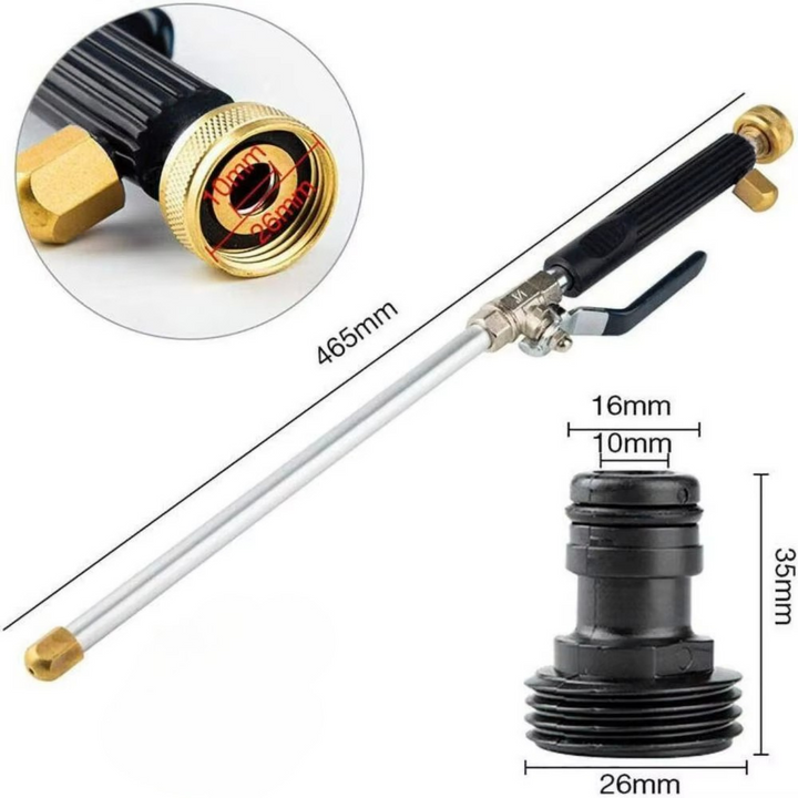 Durable turbo pressure washer for garden hoses, an essential accessory for patio and car cleaning