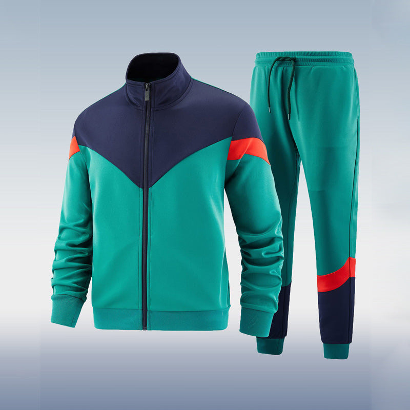 "Tuta da Uomo Elite nero e bianco, design moderno, vestibilità comoda, stile casual per allenamento o tempo libero."