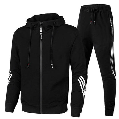 "Tuta sportiva uomo in misto lana grigia, design elegante con elastico in vita e polsini, adatta per allenamento e tempo libe