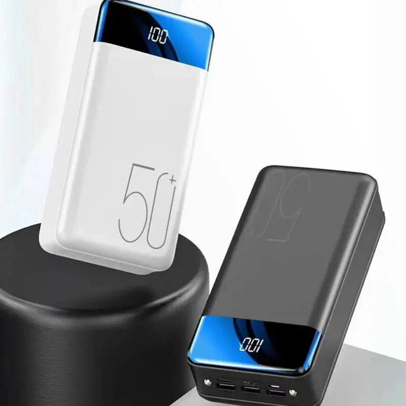 High-capacity 50000mAh power bank, a robust mobile charger for camping and travel gear