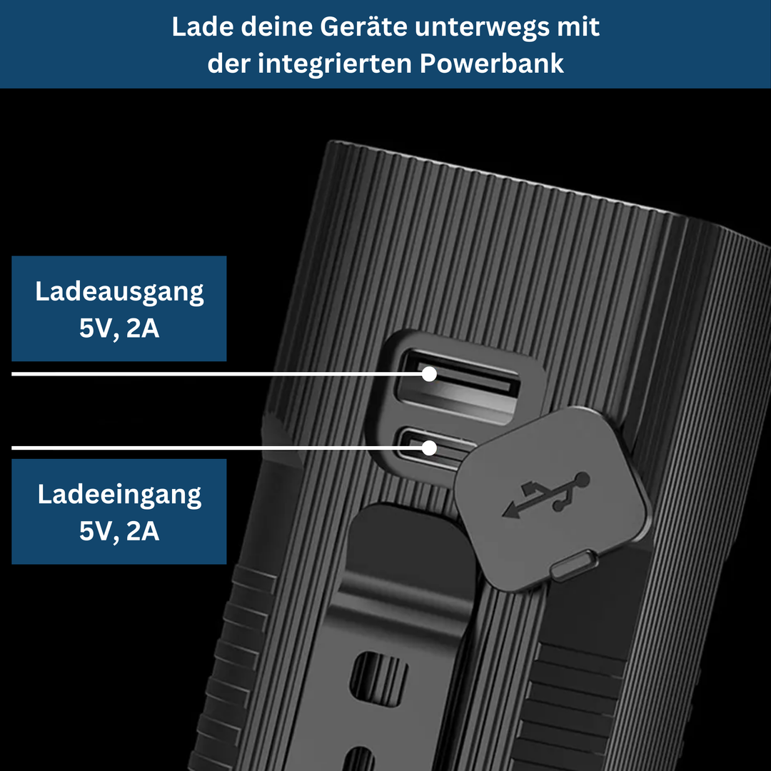 Ultra-Frontlight with wide-angle illumination, perfect for illuminating large areas