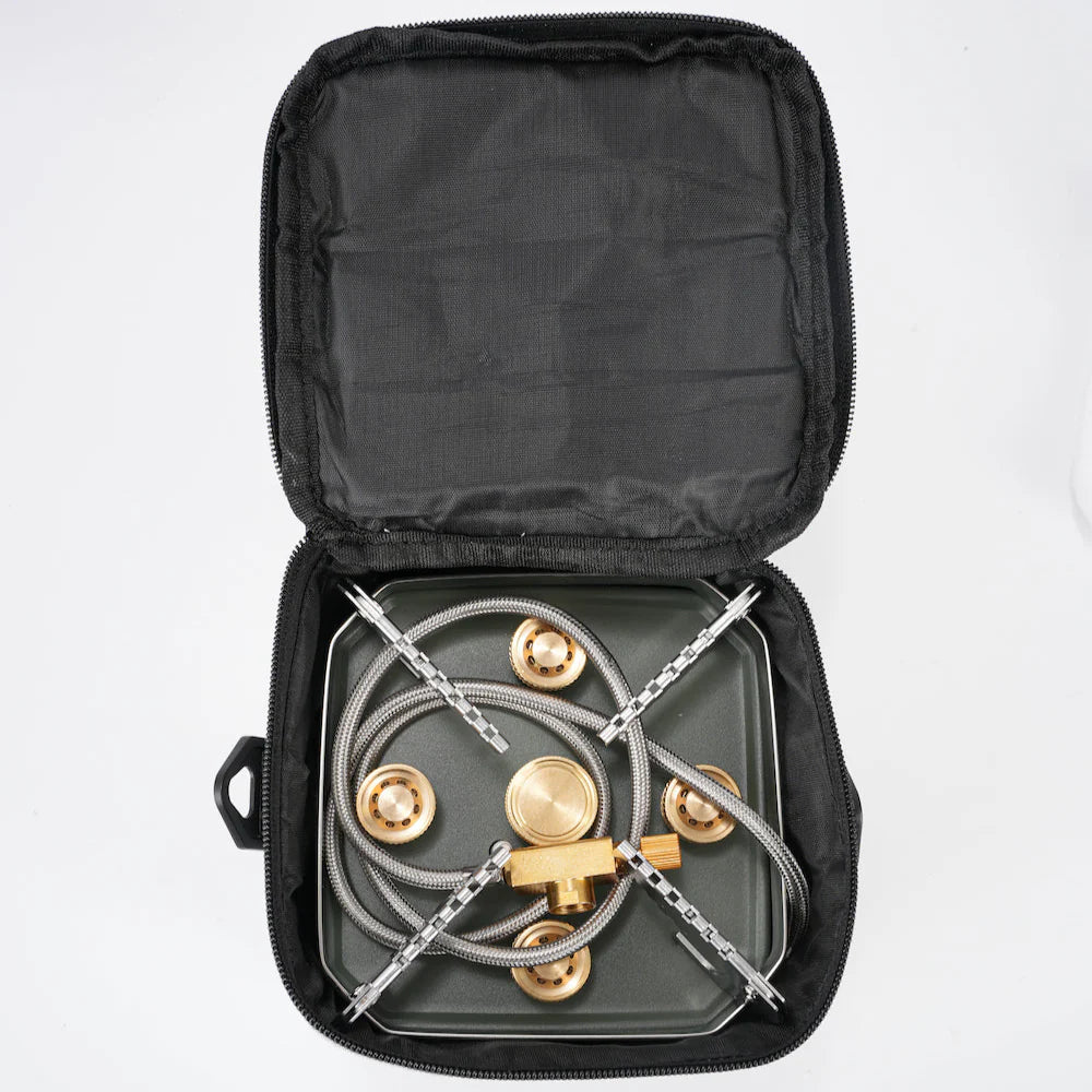 Backpacking camping stove, lightweight and powerful for wilderness meals