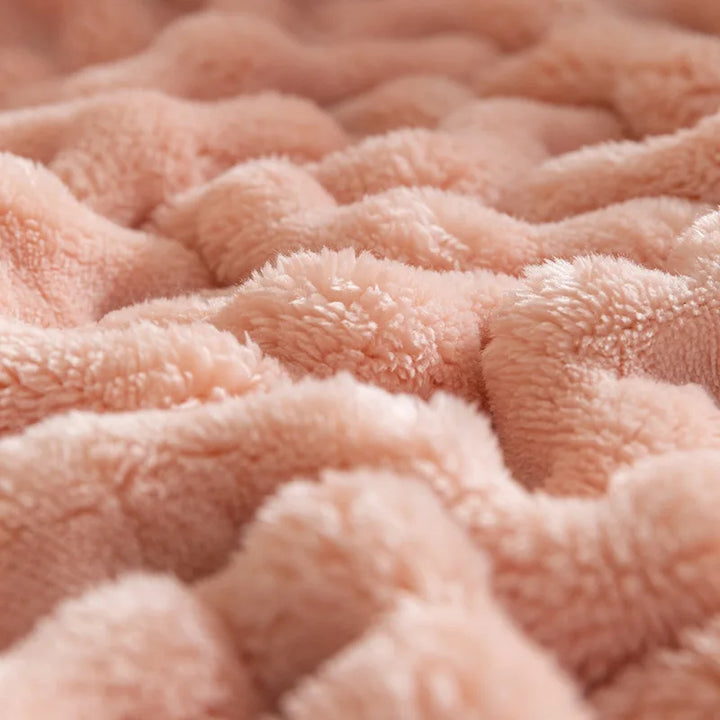 Home Ultra Soft Bubble Flannel Throw Blanket, an essential for cozy comfort, warmth, and stylish home decor.