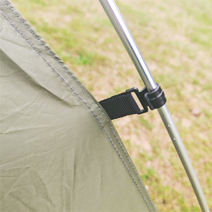 Ultralight 2-person freestanding tent in a mountainous landscape, emphasizing its suitability for outdoor adventure.