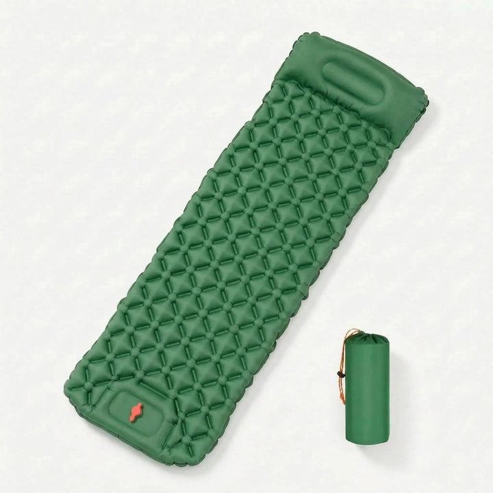 Blue ultralight backpacking sleeping pad for camping. Compact & lightweight outdoor gear for hiking & travel.