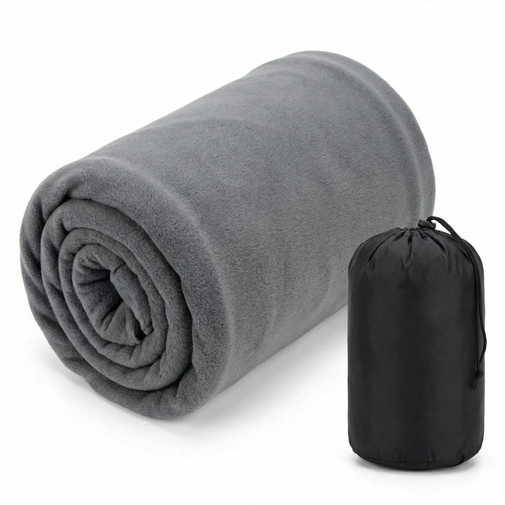 Lightweight fleece sleeping bag liner adds warmth without bulk for camping & hiking.