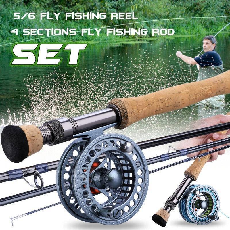 Ultralight fly fishing rod and reel combo, perfect for anglers, shown in a natural outdoor setting.