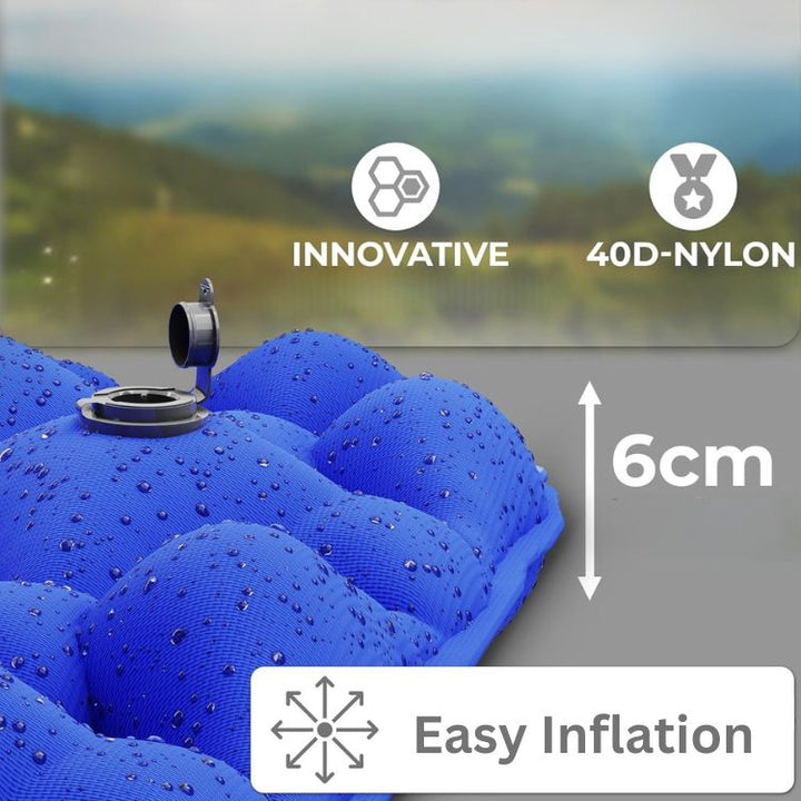 Outdoor ultralight inflatable camping air mattress, compact for comfortable sleeping gear