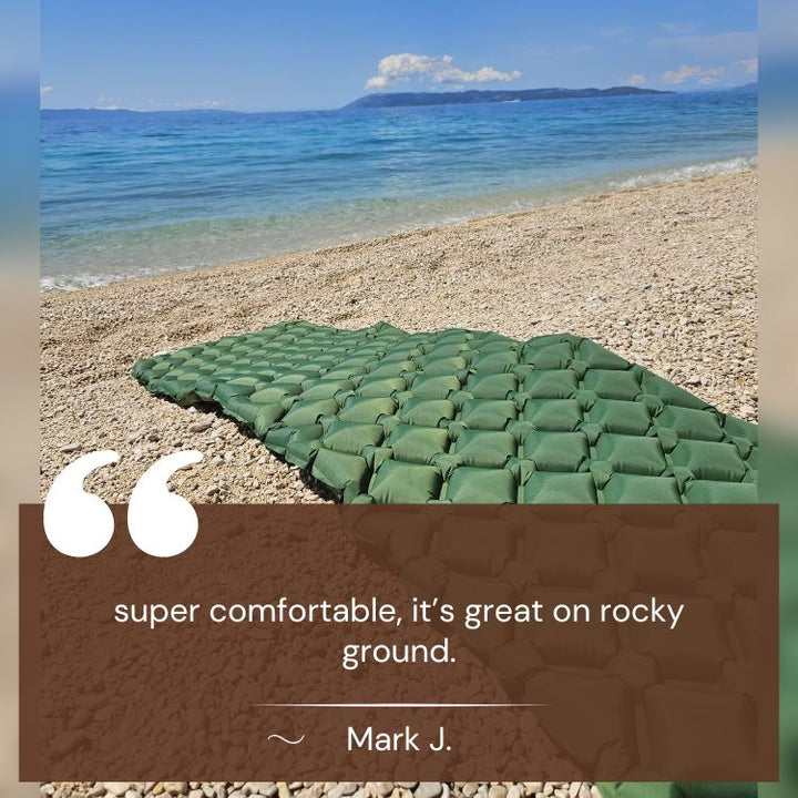 Durable ultralight air mattress for camping, perfect for hiking and outdoor adventures