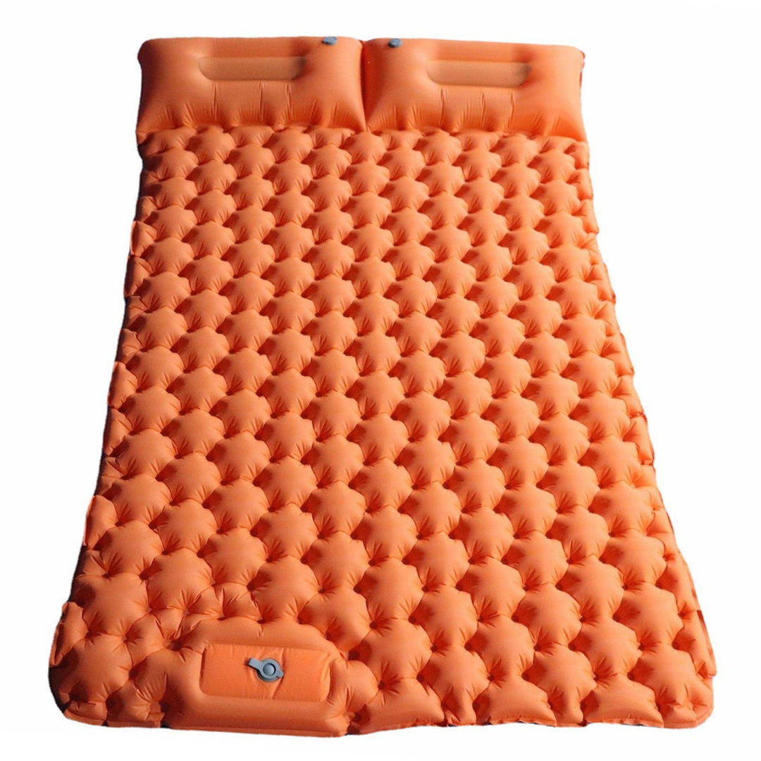 Durable fabric of the ultralight camping mattress, built for outdoor adventures.