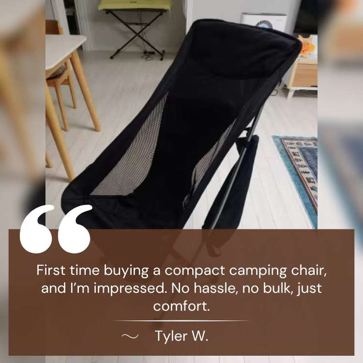 Lightweight portable folding chair, ideal for hiking and outdoor adventures