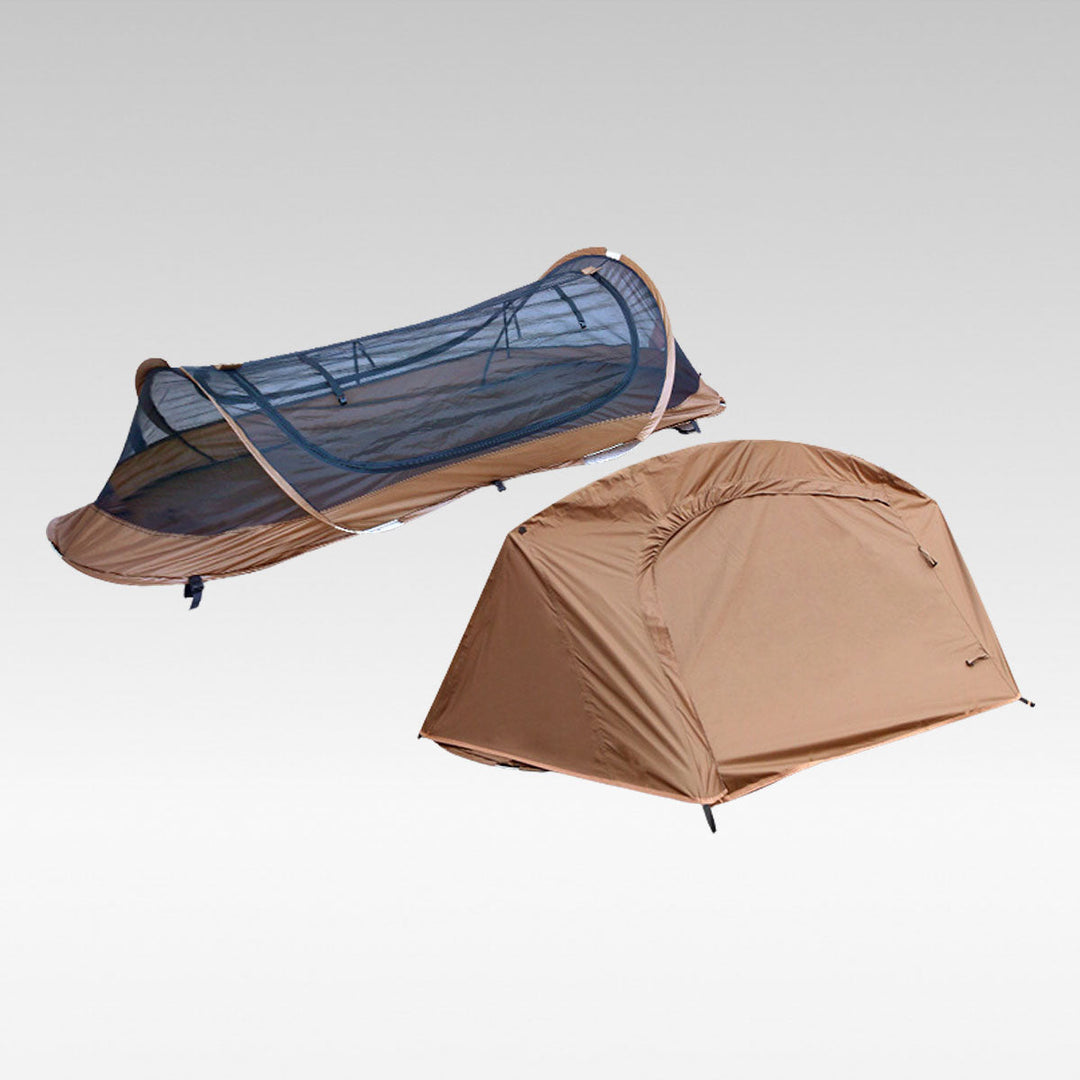 Unisex 1-Person Instant Setup Pop Up Bivy Camping Tent for solo hiking, ultralight & waterproof.