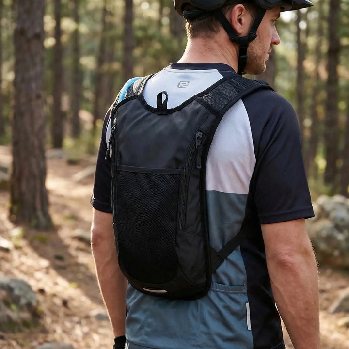 Unisex 10L cycling hydration backpack, lightweight for outdoor trail biking & adventure sports, includes water storage.