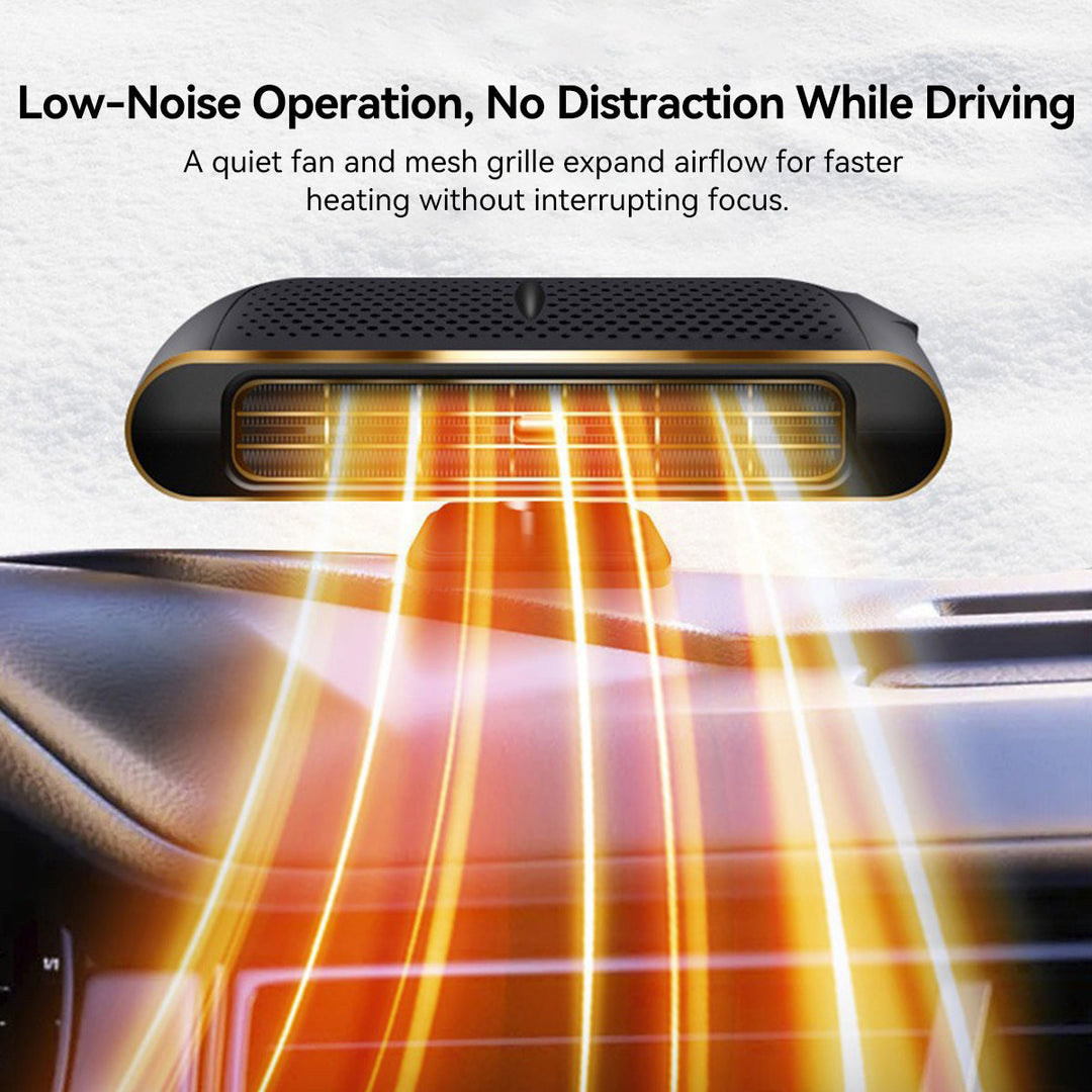 Detailed view of 12V portable car heater heating element for windshield defrosting