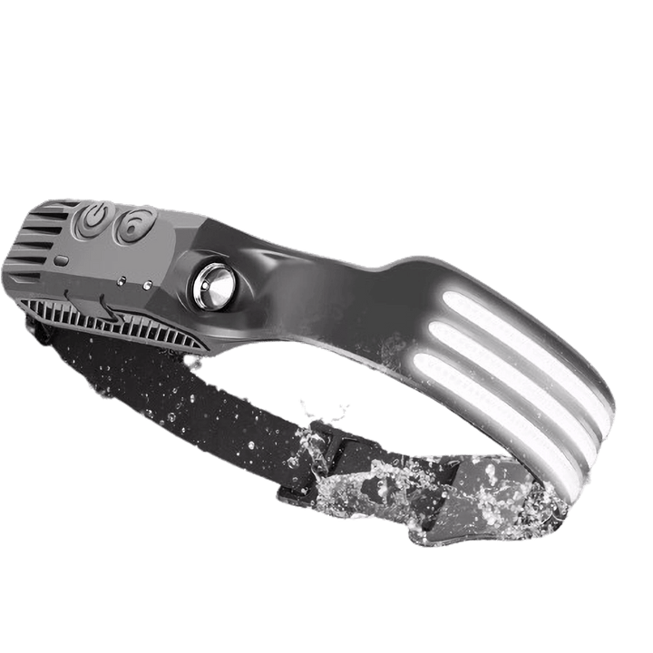 Advanced 1500 Lumen LED headlamp with rechargeable battery, delivering powerful, wide-beam hands-free light.