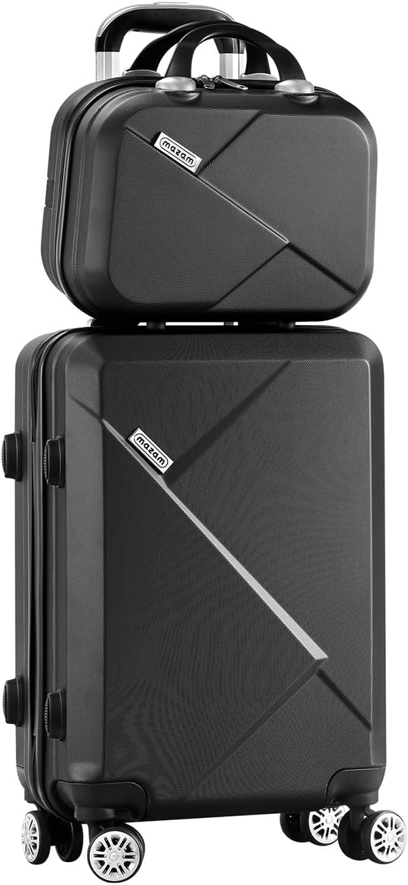 Tough ABS hard shell 2-piece luggage set, secure TSA lock, smooth spinner wheels for effortless travel.