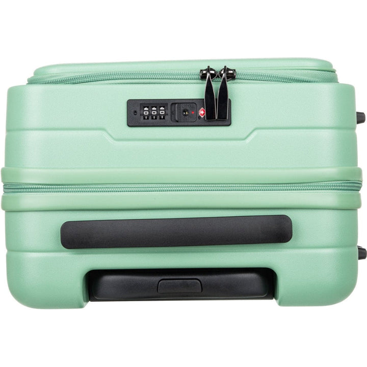 Unisex 2-piece hardshell luggage set with laptop compartment, TSA lock, and smooth wheels.