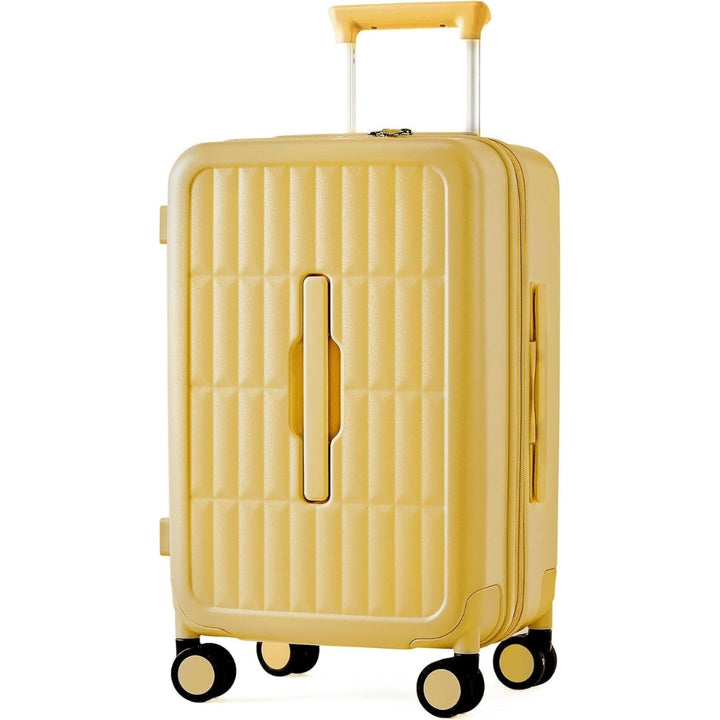 Airline-approved 20-inch carry-on suitcase, lightweight with spinner wheels & TSA lock.