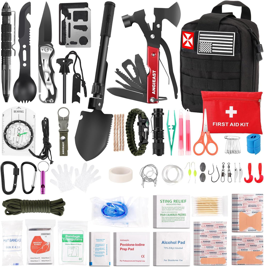 Unisex 256-piece tactical survival first aid kit, IFAK molle combat pouch