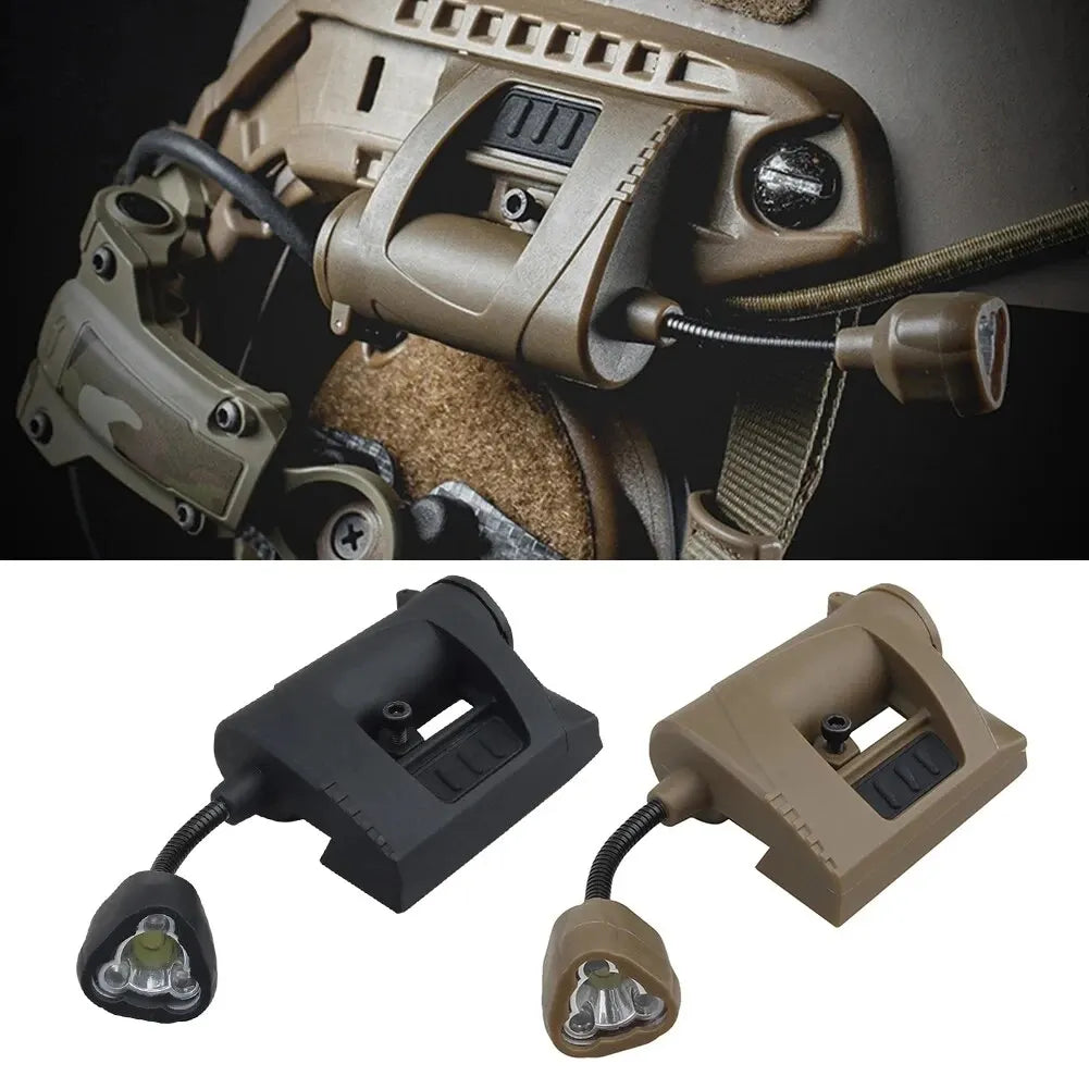 Unisex 3-mode tactical LED helmet light with mount for hands-free outdoor use