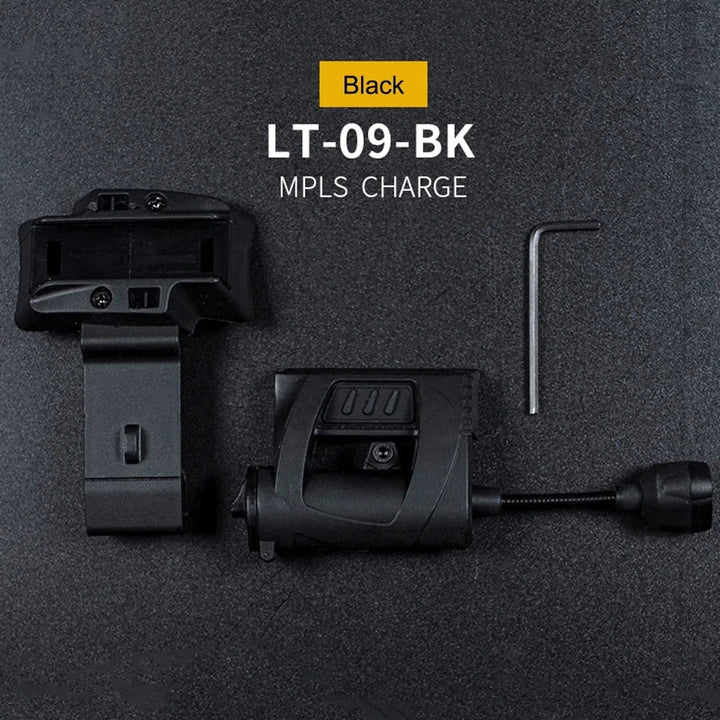 Rugged tactical LED light for helmets, offering three lighting modes