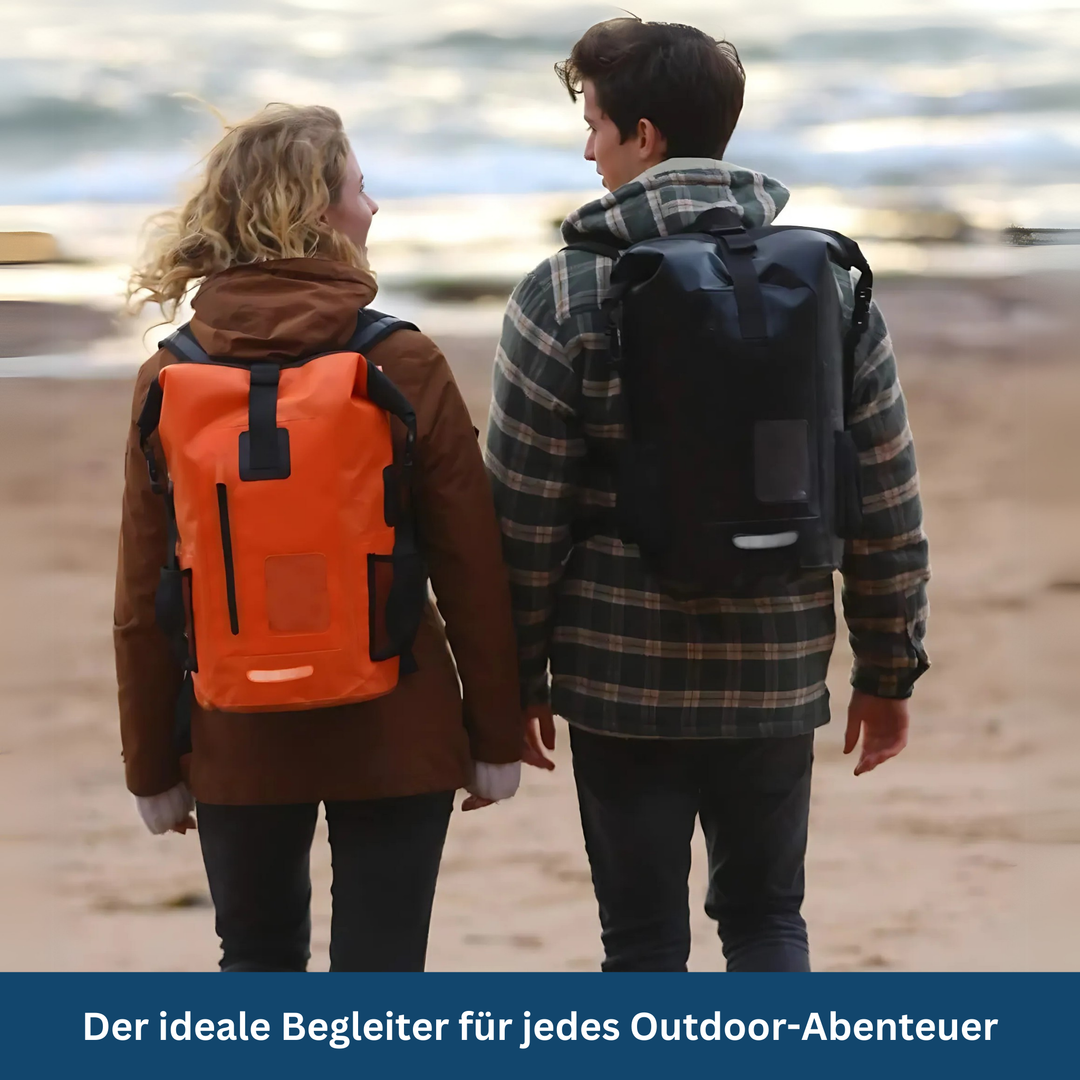 High-quality unisex 35L adventure backpack, designed with waterproof fabric for trails