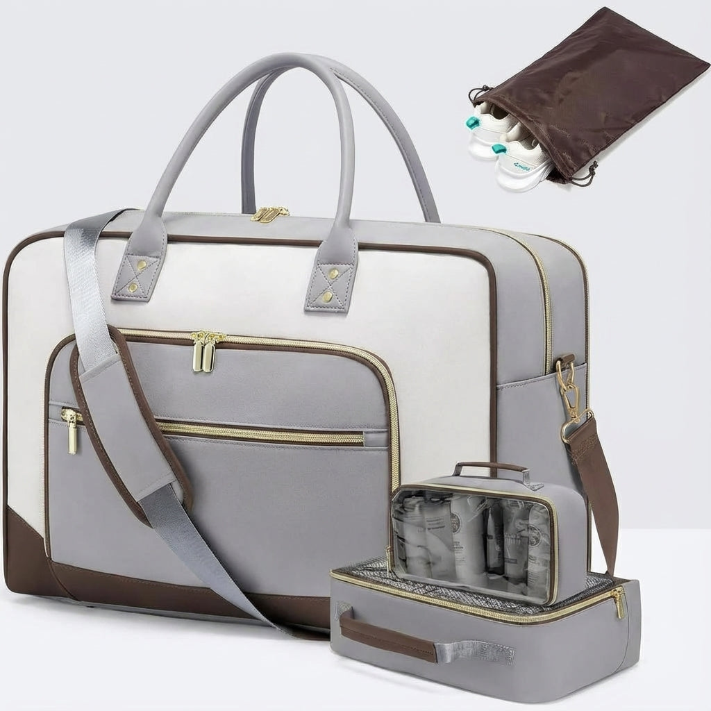Waterproof unisex duffel bag from 4-piece CarrySmart travel set. Ideal as a carry-on or weekend bag.