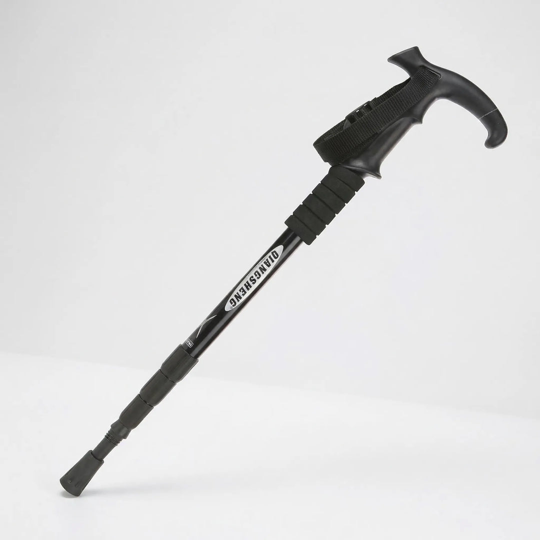 Unisex adjustable folding trekking pole, providing reliable trail support for outdoor adventurers.