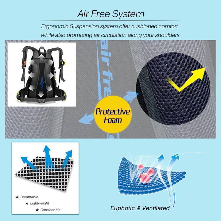 Unisex 40L Water-Resistant Outdoor Travel Backpack