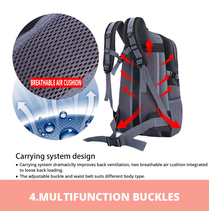 40L waterproof hiking backpack, lightweight design for comfortable travel & camping