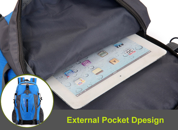 Unisex 40L trekking pack, waterproof and lightweight, essential camping gear