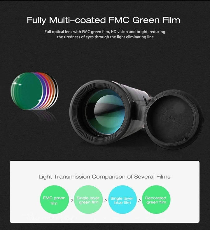Versatile 40x60 monocular scope for hunting, birdwatching, and travel adventures