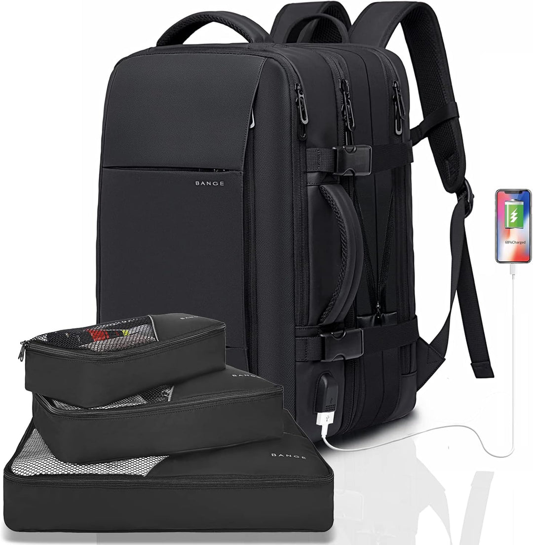 Smart organization 45L travel backpack, dedicated laptop & tablet sleeves, anti-theft.
