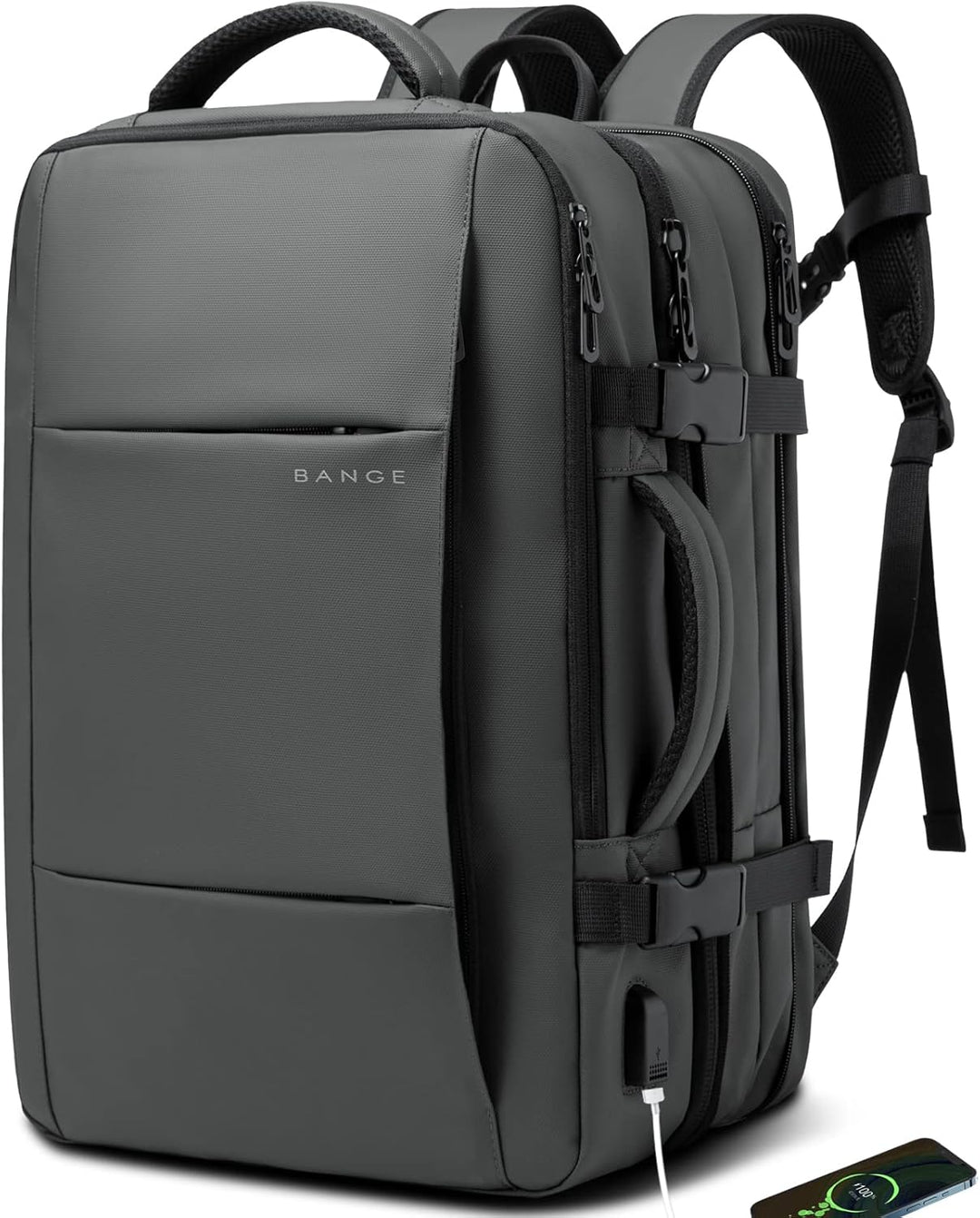 Durable 45L travel backpack, water-resistant fabric, designed for adventurous travelers.