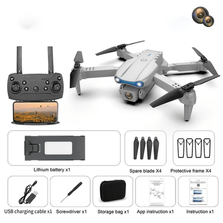 Extended flight time 4K UHD camera drone, a high-performance RC quadcopter for capturing stunning aerial shots.