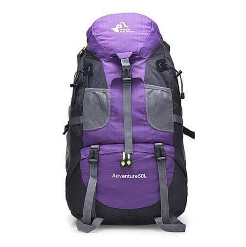 Interior view of 60L camping backpack, showcasing spacious main compartment and storage.