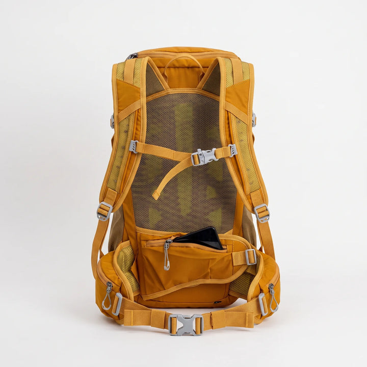 Ergonomic unisex lightweight 6.6 gallon hiking backpack, comfortable for long day trips.