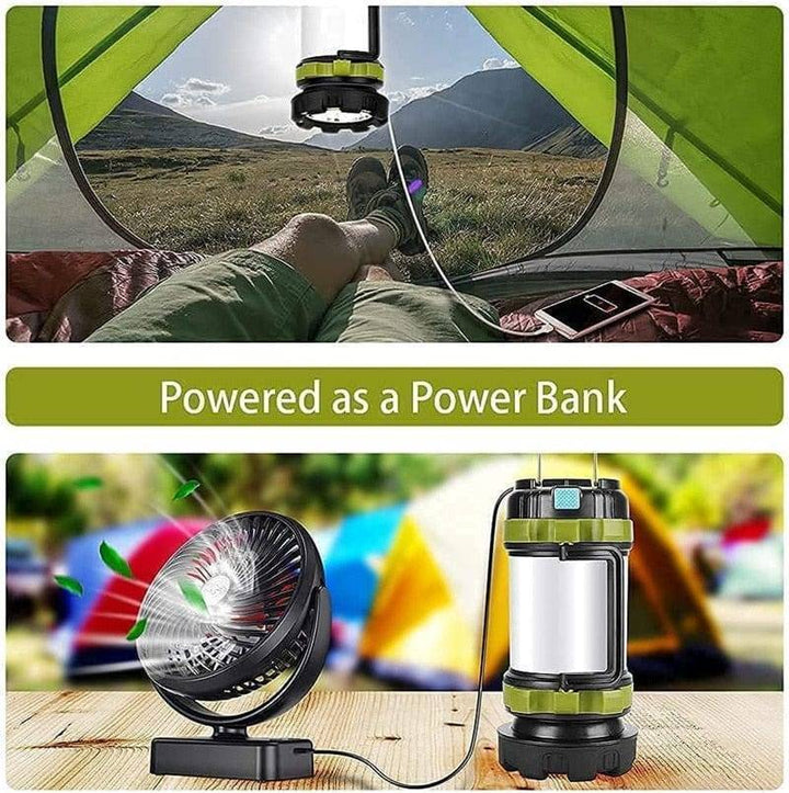 Portable outdoor light with power bank functionality, ideal for camping and emergency