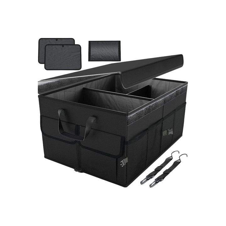 Durable 60L car trunk organizer, perfect for camping storage, groceries, and travel