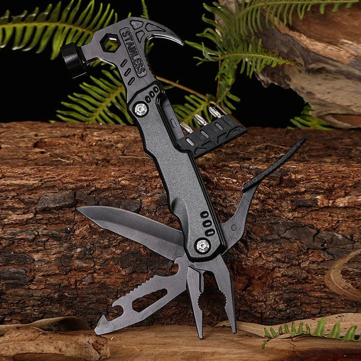 Multifunction survival pliers with hammer, compact design for easy carry during camping trips