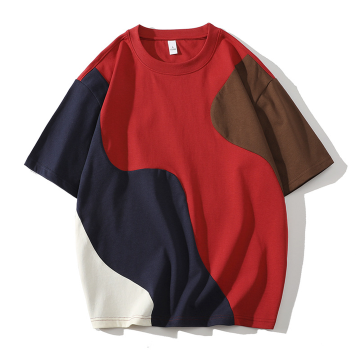 Soft unisex graphic tee displaying a cool abstract waveform art. Oversized, relaxed fit for ultimate comfort & modern style.