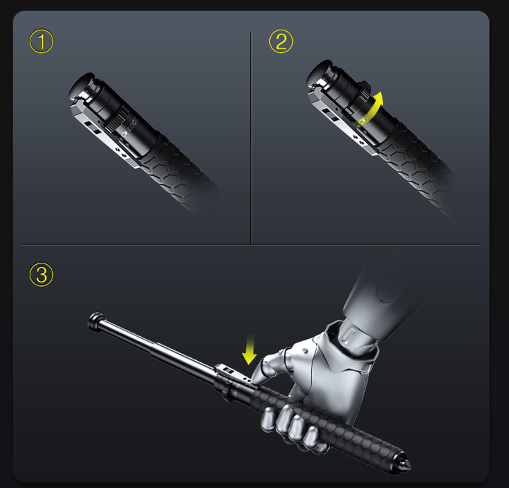 Lightweight adjustable hiking pole, durable alloy steel outdoor gear for stable trekking.