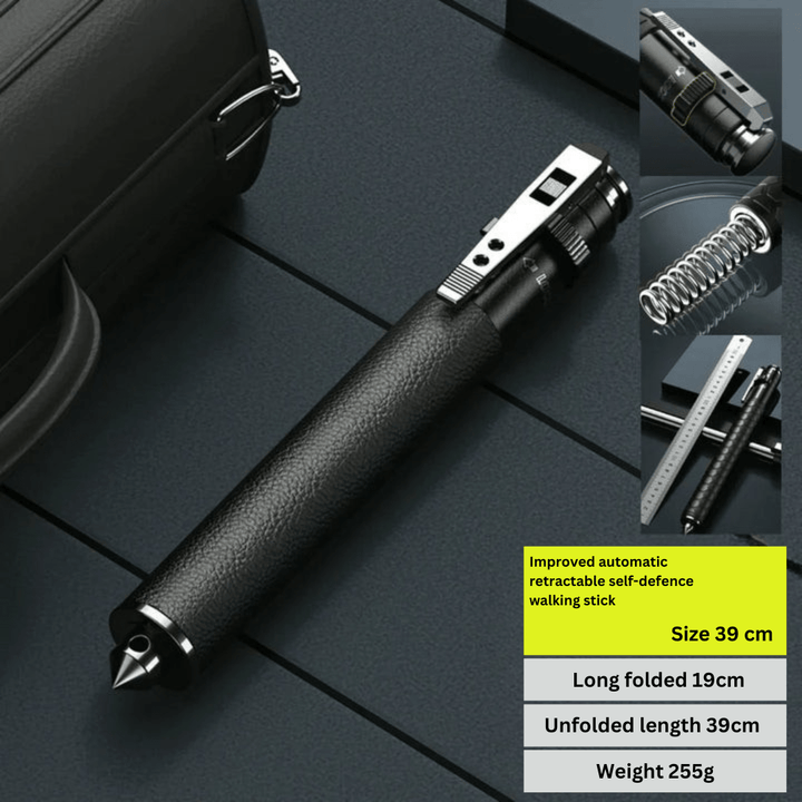 Stable support trekking pole with anti-slip grip, made from durable adjustable alloy steel.