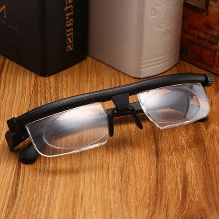 Durable adjustable focus glasses for all vision needs. Unisex eyewear for near & far sight. Prescription-free.